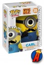 A packaged sample of this Funko Pop! Movies Despicable Me 2 variant mustache Carl figure.