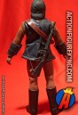 Rear view of this fully articulated Mego Planet of the Apes Ursus action figure with authentic fabric uniform..
