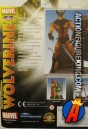 Rear artwork from the packaging of this Marvel Select Wolverine action figure by Diamond Select Toys.