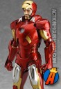 Lift the faceplate of this 6-inch scale Figma Iron Man figure to reveal Tony Stark.