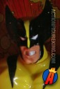 A detailed view of the head sculpt from this X-Men Deluxe 10-inch Wolverine action figure from Toybiz.