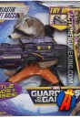 A packaged sample of this Guardians of The Galaxy Big Blastin&#039; Rocket Raccoon figure from Hasbro.