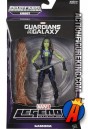 A packaged sample of this Marvel Legends Guardians of the Galaxy Gamora action figure.