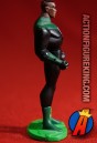 This John Stewart Green Lantern figure is made from metal with plastic accents.
