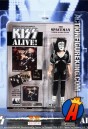 A packaged sample of this KISS Series Six Alive The Spaceman fully articulated 8-inch action figures with removable cloth uniform.