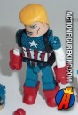 Marvel Minimates Invaders Captain America includes three different heads and two different shields.