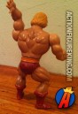A rear view of this 5-inch scale He-Man action figure from Mattel.