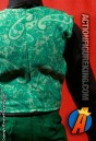 The back of Riddler&#039;s vest is created with a matching green paisley pattern.