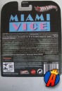 Rear art from the paclahe of this Miami Vice die-cast Ferrari F512 M by Hot Wheels.