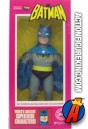 A packaged sample of this Medicom Sofubi Batman action figure.
