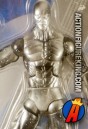 This Hasbro Rise of the Silver Surfer 12-Inch action figure has a metallic chrome finish.