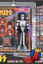 A packaged sample of this Series 3 fully articulated 8-inch KISS The Demon action figure with removable cloth uniform.