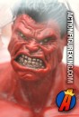 A detailed view of this Marvel Select Red Hulk head sculpt.
