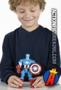 Interchangeable parts form this Captain America Marvel Super Heros Mashers action figure.