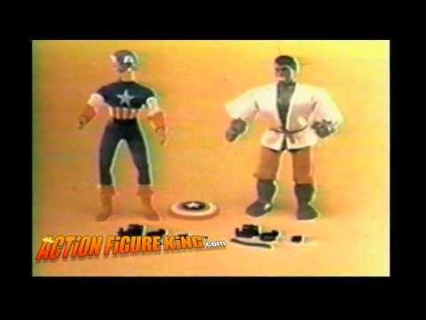 Mego Fly-Away Action Hulk and Captain America 12 Inch Figures