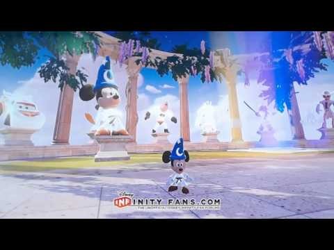 Disney Infinity hall of heroes with infinite crystal Sorcerer's apprentice Mickey Mouse