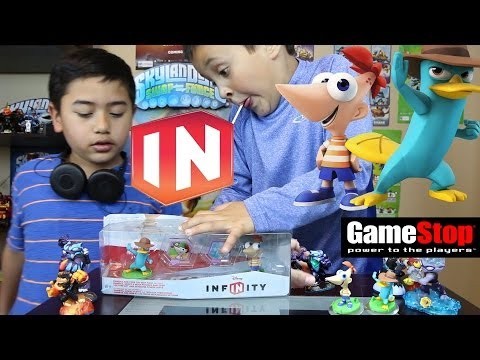 Phineas &amp; Agent P Unboxing (Disney Infinity Day @ Gamestop) Exclusive Toy Box + Blind Bag