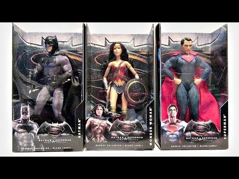BARBIE - BATMAN vs SUPERMAN DOLLS - BATMAN, SUPERMAN, AND WONDER WOMAN - DOLL REVIEWS