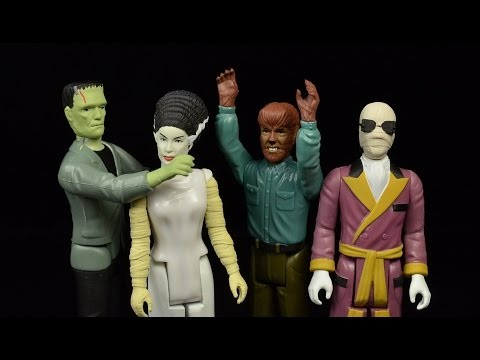 Funko ReAction Universal Monsters Series 1 Frankenstein, Wolf Man, Bride, Invisible Man Review