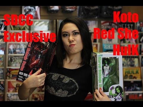Kotobukiya Bishoujo SDCC Exclusive Red She Hulk and Regular She Hulk