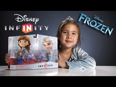 Disney Infinity FROZEN Toy Box Set - Elsa &amp; Anna Figures, Texture Discs